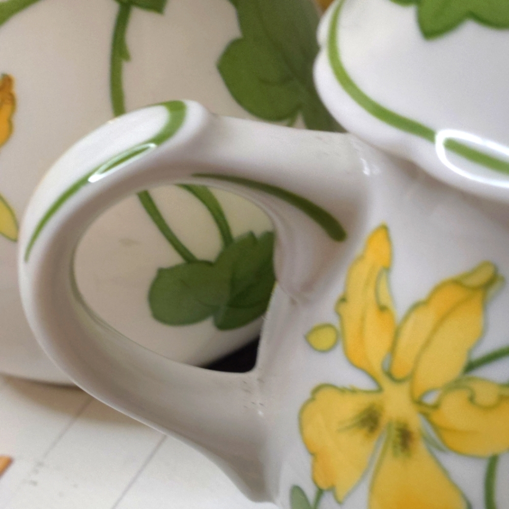 Floral Teapot and Creamer Set - Picture 4 of 16